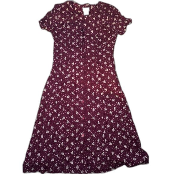 VTG Size 8 Red Button Down Debra Martin Dress - Picture 1 of 3
